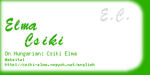 elma csiki business card